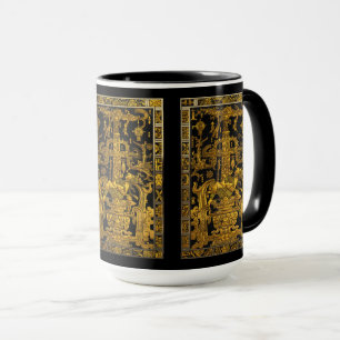 Tomb of Pakal - Gold Palenque Astronaut Mug