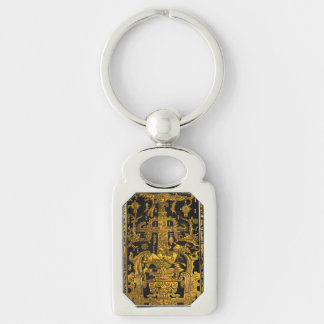 Tomb of Pakal - Golden Palenque Astronaut Key Ring