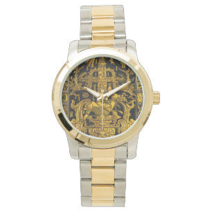 Tomb of Pakal - Golden Palenque Astronaut  Watch