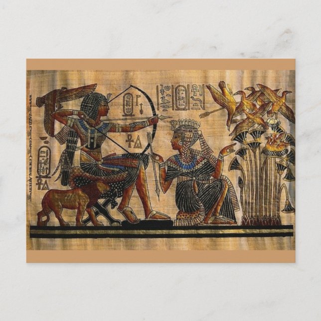 Tomb Painting on Papyrus Postcard (Front)