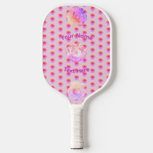 Tomboy Pink Boho Flower Pickleball Paddle