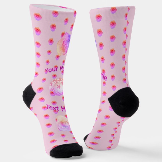 Tomboy Pink Boho Socks (Angled)
