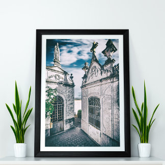 Tombs in a Catholic cemetery in Crato, Portalegre Photo Print