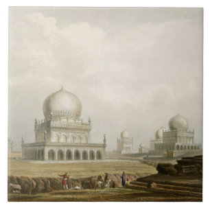 Tombs of the Kings of Golconda in 1813, from Volum Tile
