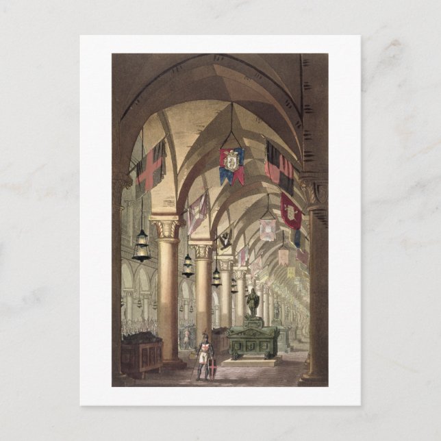 Tombs of the Knights Templar, c.1820-39 (aquatint) Postcard (Front)