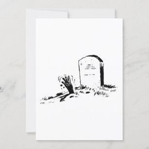 Tombstone And A Hand Invitations