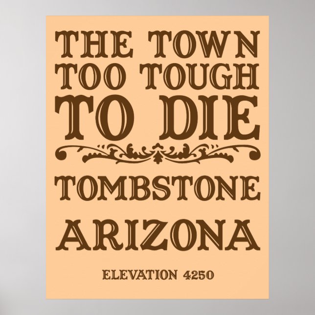 Tombstone Arizona Poster (Front)