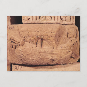 Tombstone depicting a fishing boat postcard