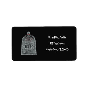 Tombstone - Halloween Labels