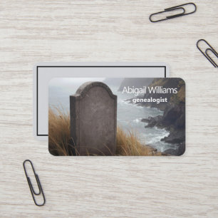 Tombstone On a Rocky Cliff Business Card