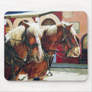 Tombstone Stagecoach Horses Mouse Mat
