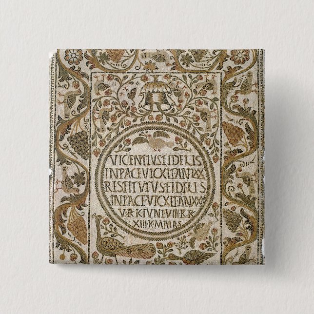 Tombstone with an epitaph 15 cm square badge (Front)