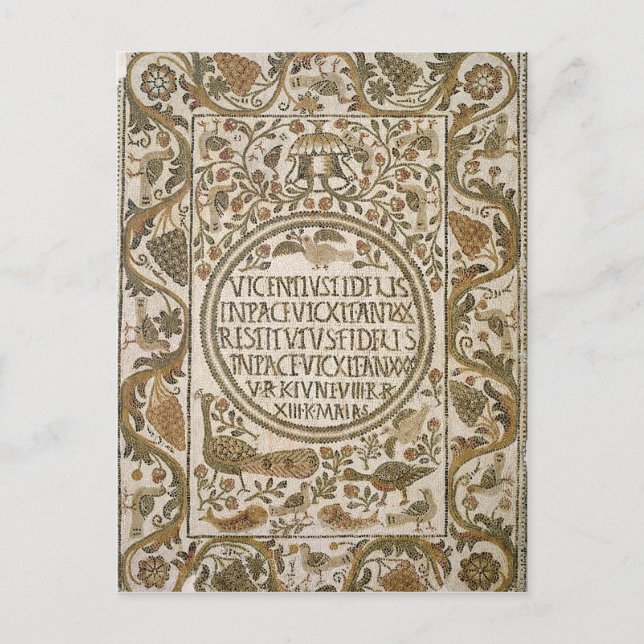 Tombstone with an epitaph postcard (Front)