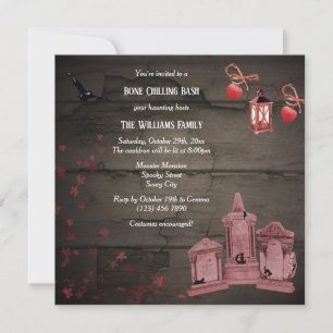 Tombstones Halloween Party Invitation