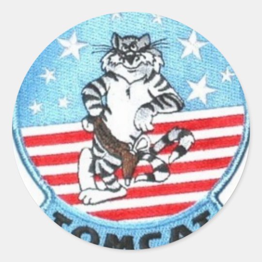 TOMCAT F-14 -- THE FINEST THAT EVER FLEW CLASSIC ROUND STICKER