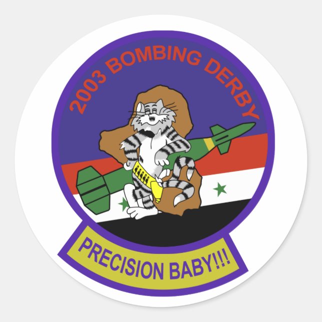 Tomcat Patch Classic Round Sticker (Front)