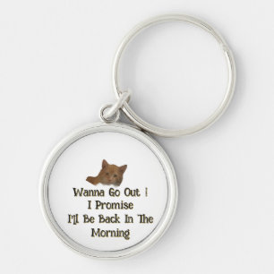 Tomcat, Photo, Text Front & Back, Customise, Funny Key Ring