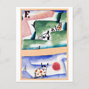 Tomcat's Turf, Paul Klee Postcard