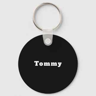 Tommy black white key ring