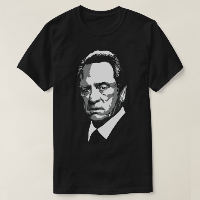 Tommy Lee jones greyscale T-Shirt (Design Front)