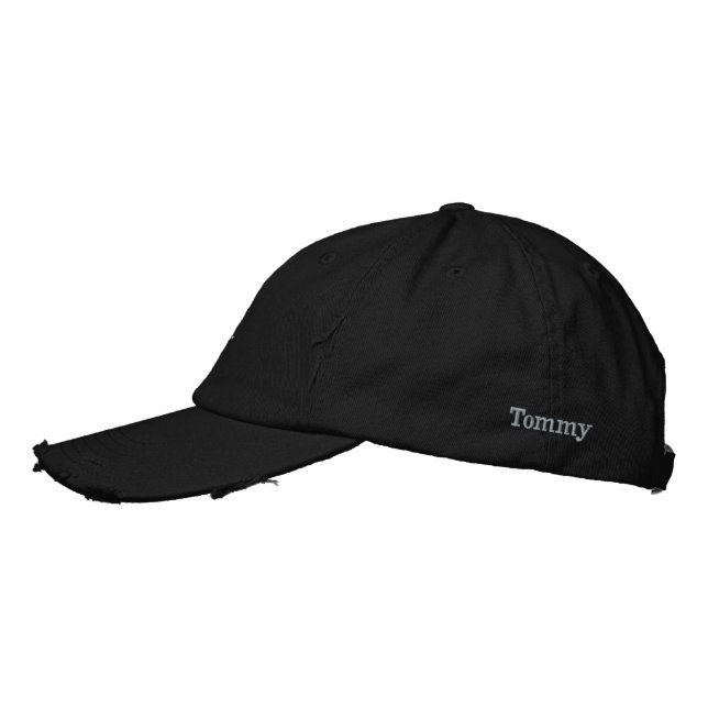 "Tommy" Mens Name Embroidered, Embroidered Hat (Left)