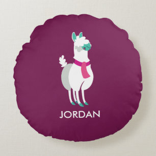 Tommy the Llama Round Cushion
