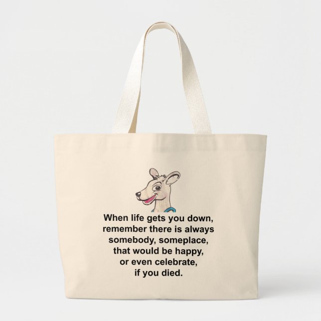 Tommy The Terrible Kangaroo 1 Large Tote Bag (Front)