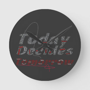 Tomorrow Begins Today Typography Round Clock