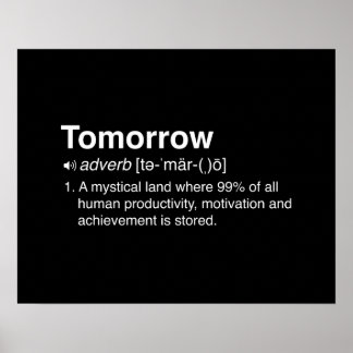 Tomorrow Definition Poster