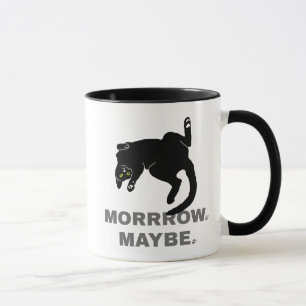 Tomorrow, maybe funny lazy cat mug