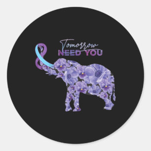 Tomorrow Need You Suicide Prevention Awareness Wee Classic Round Sticker