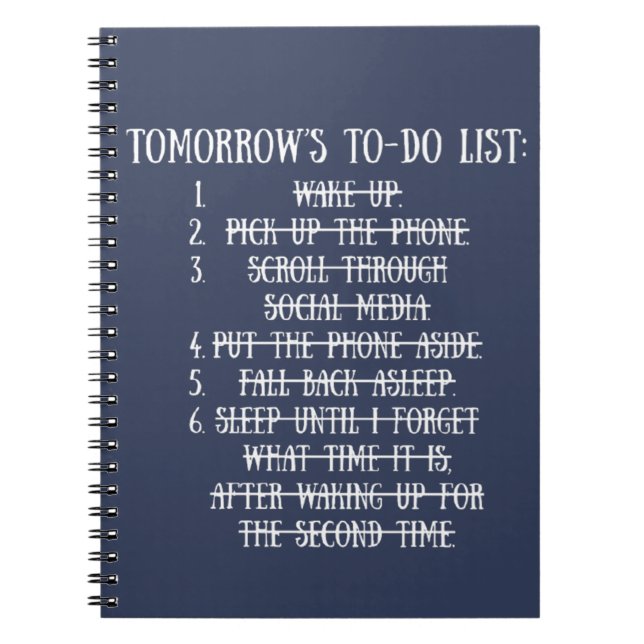 Tomorrow's To-Do List Notebook (Front)