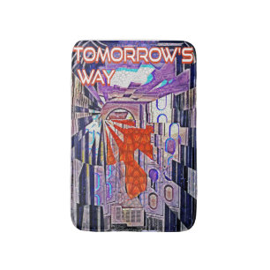 Tomorrow's Way Today Retro Future Art Bath Mat
