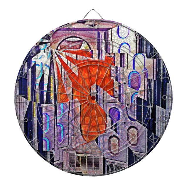 Tomorrow's Way Today Retro Future Art Dartboard (Front)