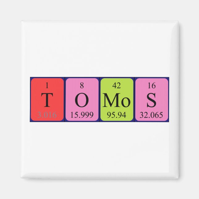 Tomos periodic table name magnet (Front)