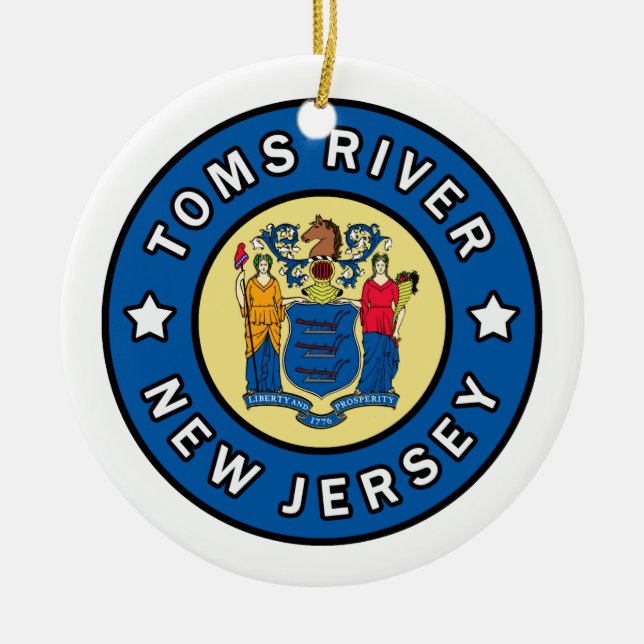 Toms River New Jersey Ceramic Tree Decoration (Front)