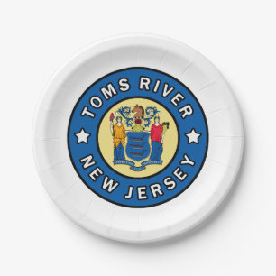 Toms River New Jersey Paper Plate