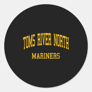 Toms River North High School Hs Toms River Nj Retr Classic Round Sticker
