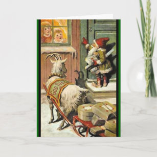 Tomte Nisse, aka Santa Clause Holiday Card