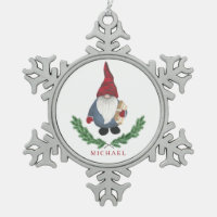 Tomten Christmas Snowflake Ornament