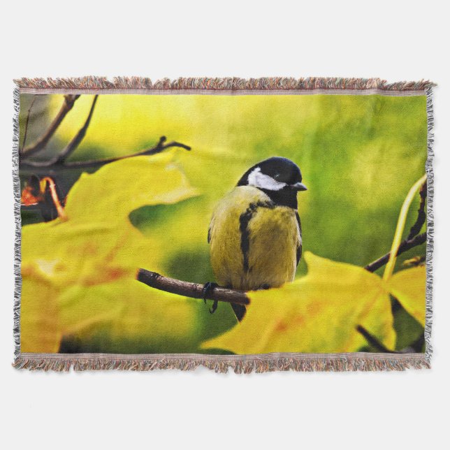 Tomtit - Dressed To The Season Throw Blanket (Front)