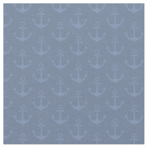 Tonal Anchors on Gray Blue Fabric