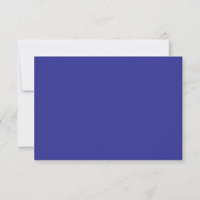 Tonal Blue Bar Mitzvah Reply RSVP Card (Front)