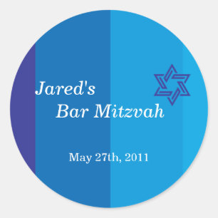 Tonal Blue Bar Mitzvah Sticker
