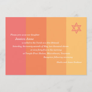 Tonal Citrus Bat Mitzvah invitation