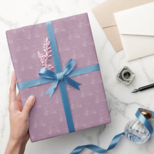 Tonal Golf Carts & Clubs on Light Gray Magenta Wrapping Paper