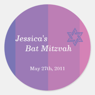 Tonal Purple Bat Mitzvah sticker