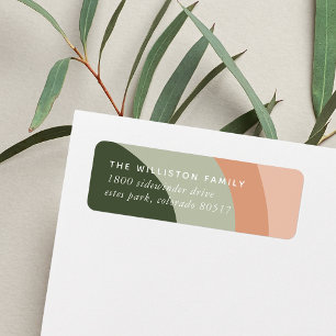Tonal Stripes Modern Return Address Label