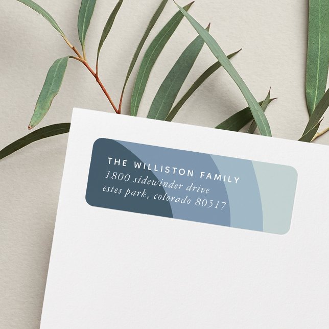 Tonal Stripes Modern Return Address Label (Creator Uploaded)