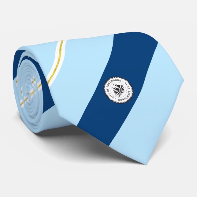 Tonawanda (New York) city flag Neck Tie (Rolled)